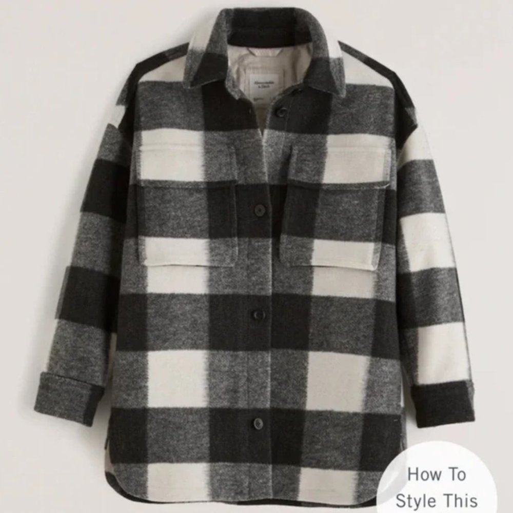 Abercrombie Oversized Slouchy Shirt Jacket NWOT
